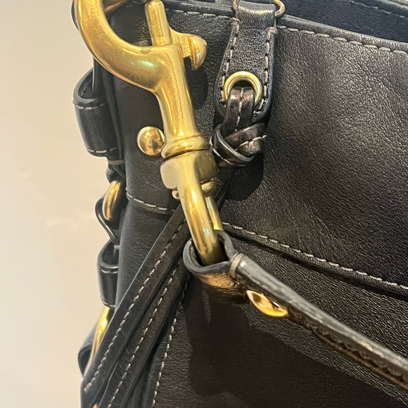 Coach Zoe Hobo Black Leather Bag | Purse | Satchel - Picture 5 of 13